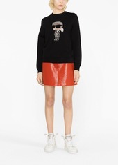 Karl Lagerfeld Ikonik 2.0 embellished cotton sweatshirt