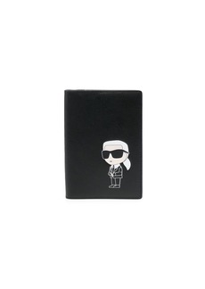 Karl Lagerfeld Ikonik 2.0 leather passport case