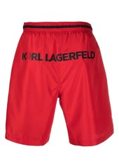 Karl Lagerfeld Ikon 2.0 logo-print board shorts