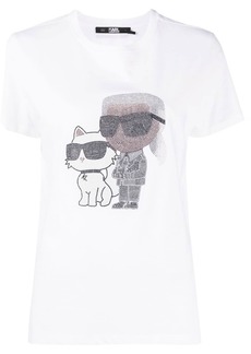 Karl Lagerfeld Ikonik rhinestone-embellished T-shirt