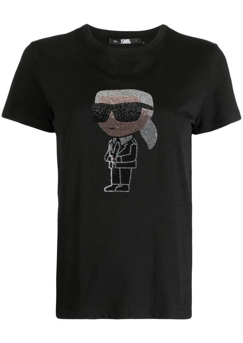 Karl Lagerfeld Ikon rhinestone-embellished T-shirt