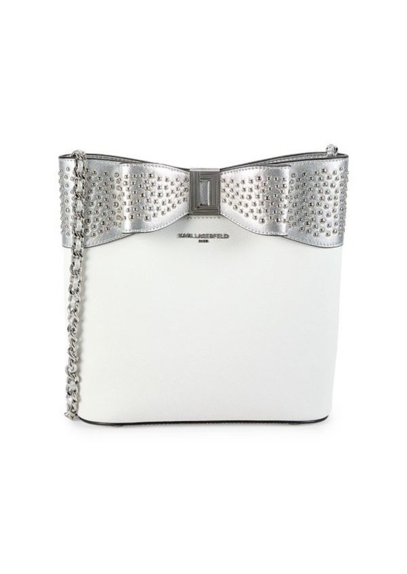 Karl Lagerfeld Ikons Bow Embellished Shoulder Bag