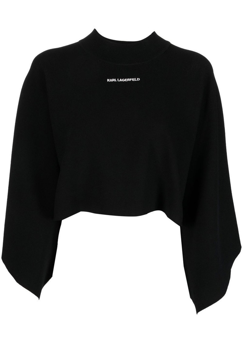 Karl Lagerfeld intarsia knit-logo scarf jumper