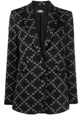 Karl Lagerfeld jacquard-pattern single-breasted blazer