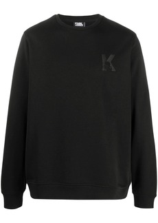 Karl Lagerfeld K embroidery rib-trimmed sweatshirt