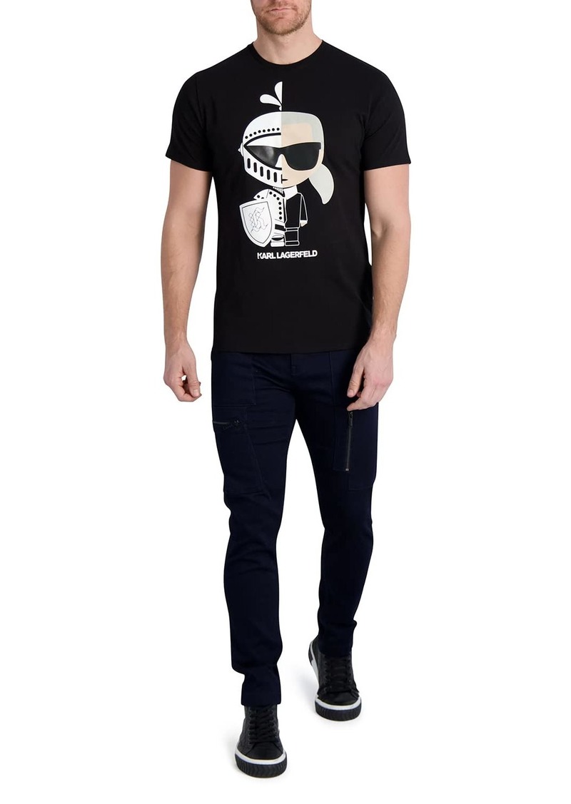 Karl Lagerfeld Paris Men's Karl Knight Printed Graphic Tee Shirt  S