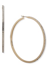 KARL LAGERFELD Crystal Hoop Earrings in Gold/Crystal at Nordstrom Rack