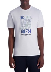 Karl Lagerfeld Paris Broken Logo Graphic T-Shirt in White at Nordstrom Rack