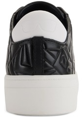 Karl Lagerfeld Paris Cate Karl Box Lace-Up Low-Top Sneakers - Bright White/ Black