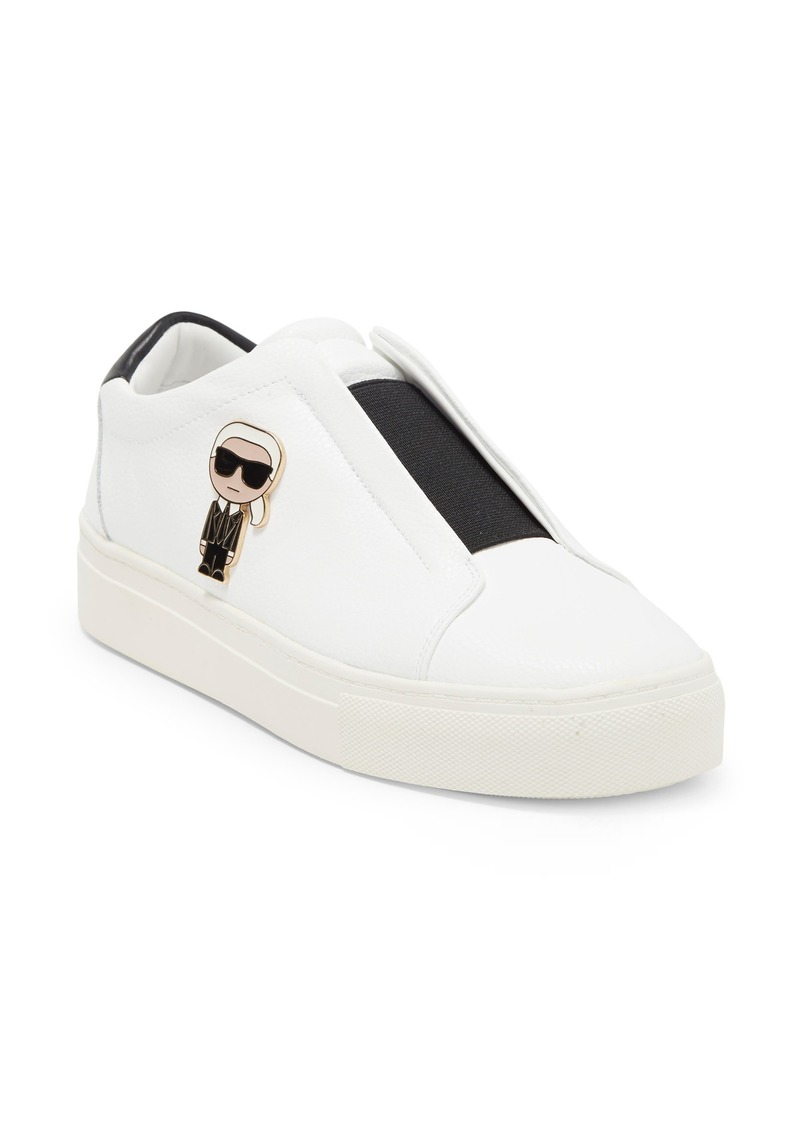 Karl Lagerfeld Paris Ceci Slip-On Sneaker in Bright White/Black at Nordstrom Rack