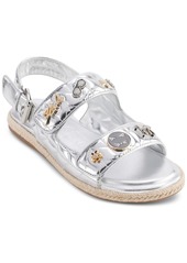 Karl Lagerfeld Paris Charlay Flat Sandals - Silver