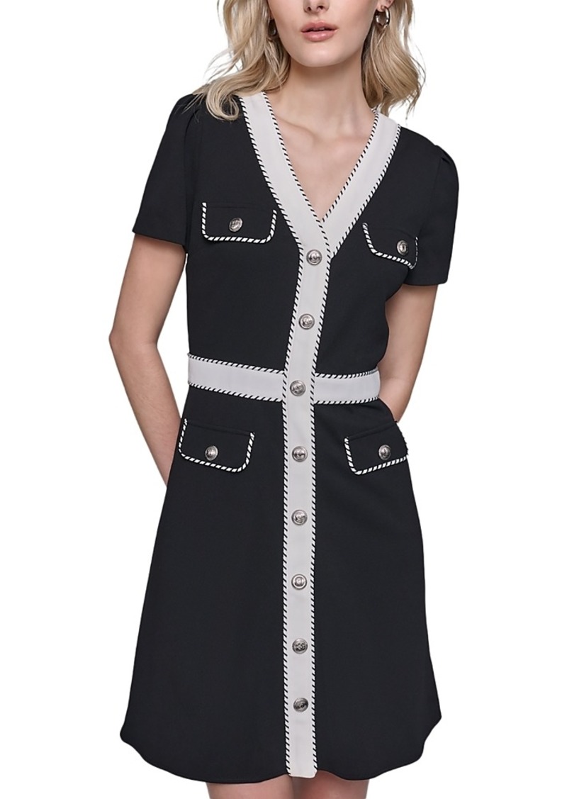 Karl Lagerfeld Paris Contrast A Line Dress