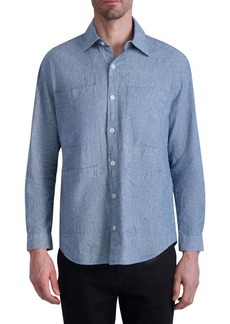 Karl Lagerfeld Paris Cotton & Linen Button-Up Shirt