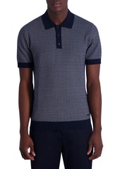 Karl Lagerfeld Paris Cotton Knit Polo Sweater in Navy at Nordstrom Rack