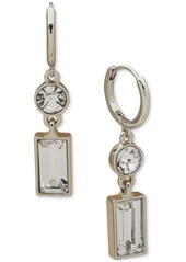 Karl Lagerfeld Paris Crystal Mixed Cut Double Stone Drop Earrings - Gold