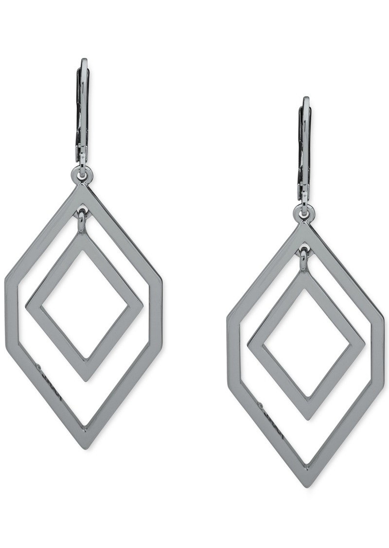 Karl Lagerfeld Paris Geometric Orbital Drop Earrings - Silver