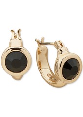 Karl Lagerfeld Paris Gold-Tone Crystal Hoop Earrings - Crystal Wh