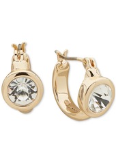 Karl Lagerfeld Paris Gold-Tone Crystal Hoop Earrings - Crystal Wh