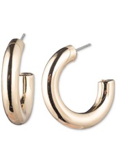 Karl Lagerfeld Paris Gold-Tone Small Tubular C-Hoop Earrings - Gold