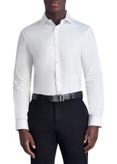 Karl Lagerfeld Paris Jacquard Square Slim Fit Dress Shirt in White at Nordstrom Rack