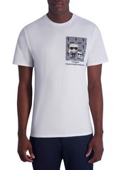 Karl Lagerfeld Paris Karl & Choupette Logo Cotton Graphic T-Shirt in White at Nordstrom Rack
