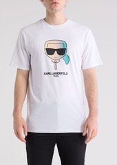 Karl Lagerfeld Paris Karl Character Cotton Graphic T-Shirt in White at Nordstrom Rack