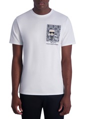 Karl Lagerfeld Paris Karl Graphic Print T-Shirt in White at Nordstrom Rack