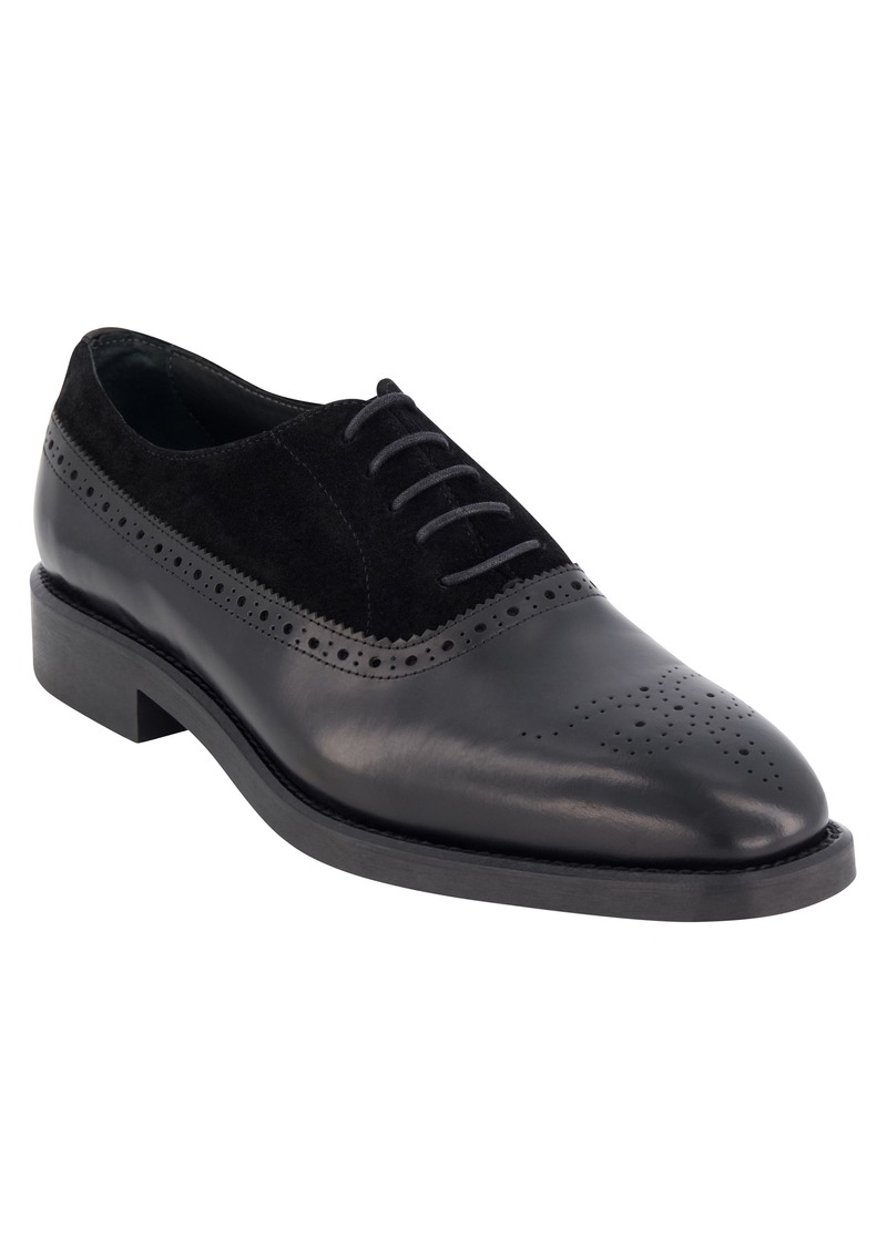 Karl Lagerfeld Paris Leather & Suede Whipstitch Oxford in Black at Nordstrom Rack