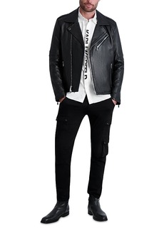 Karl Lagerfeld Paris Leather Full Zip Jacket