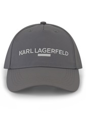 Karl Lagerfeld Paris Logo Ripstop Baseball Cap in Light Grey at Nordstrom Rack