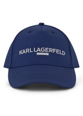 Karl Lagerfeld Paris Logo Ripstop Baseball Cap in Light Grey at Nordstrom Rack