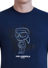 Karl Lagerfeld Paris Men's Cotton Karl Logo T-Shirt - Dark Blue