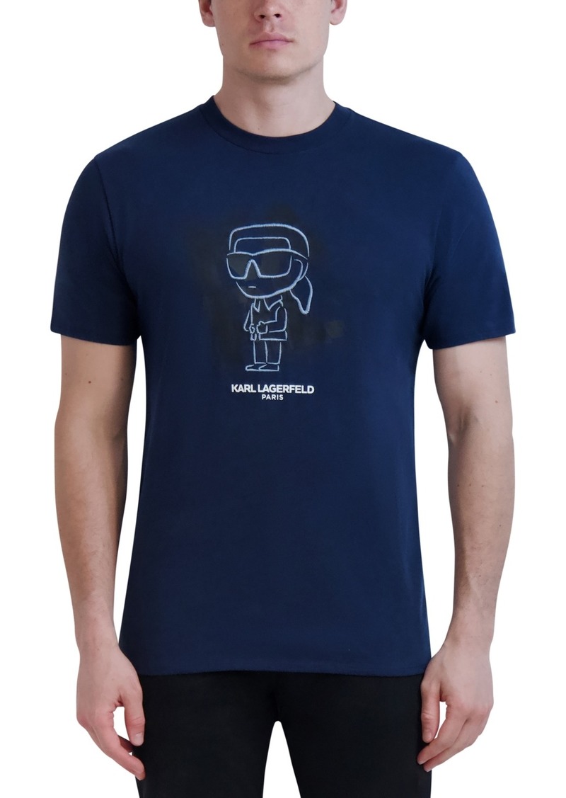 Karl Lagerfeld Paris Men's Cotton Karl Logo T-Shirt - Dark Blue