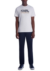 Karl Lagerfeld Paris Men's Drip Logo Graphic T-Shirt - White