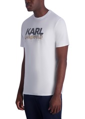 Karl Lagerfeld Paris Men's Drip Logo Graphic T-Shirt - White