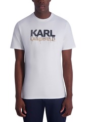 Karl Lagerfeld Paris Men's Drip Logo Graphic T-Shirt - White