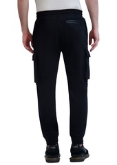 Karl Lagerfeld Paris Men's Fleece Cargo Joggers - Black