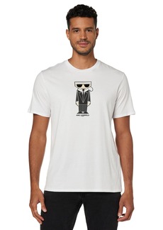 Karl Lagerfeld Paris mens Kocktail Karl Short Sleeve Crew Neck T-shirt T Shirt   US