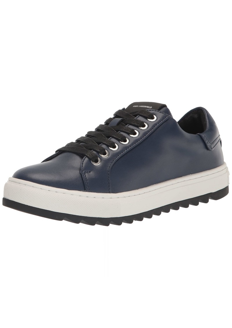 Karl Lagerfeld Paris Men's Recycled Leather Low top Sneaker