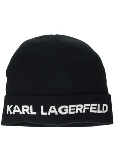 Karl Lagerfeld Paris Men's Logo Beanie