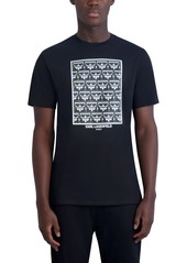 Karl Lagerfeld Paris Men's Multiplied Kocktail Karl Square Logo Graphic T-Shirt - Black