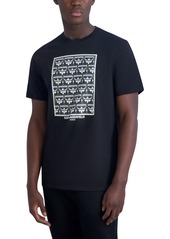 Karl Lagerfeld Paris Men's Multiplied Kocktail Karl Square Logo Graphic T-Shirt - Black