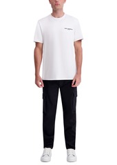 Karl Lagerfeld Paris Men's Peached Slim-Fit Cargo Pants - Black