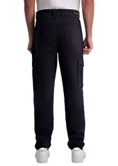 Karl Lagerfeld Paris Men's Peached Slim-Fit Cargo Pants - Black