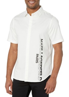 Karl Lagerfeld Paris Men's Shirt with Vertical Logo