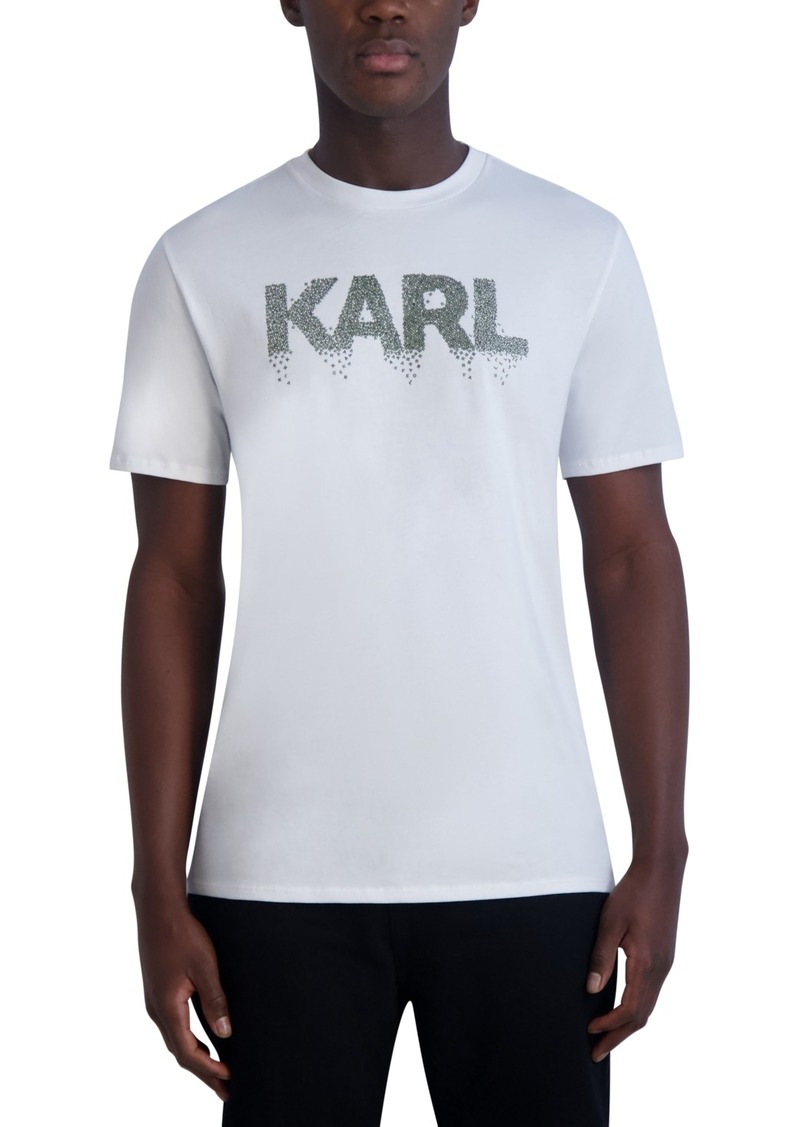 Karl Lagerfeld Paris Men's Slim-Fit Alphabet Logo Graphic T-Shirt - White