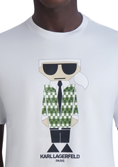 Karl Lagerfeld Paris Men's Slim-Fit Cocktail Karl Blazer Graphic T-Shirt - White