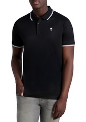 Karl Lagerfeld Paris Men's Slim-Fit Karl Patch Tipped Polo Shirt - Black