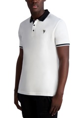 Karl Lagerfeld Paris Men's Slim-Fit Karl Patch Tipped Polo Shirt - Black