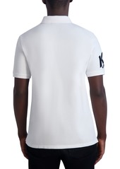 Karl Lagerfeld Paris Men's Slim-Fit Logo-Print Polo Shirt - White